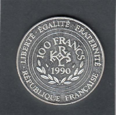 Beschrijving: 100 Francs 15 Ecu CHARLEMAGNE